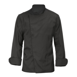 giacca cucina bottoni a pressione nero