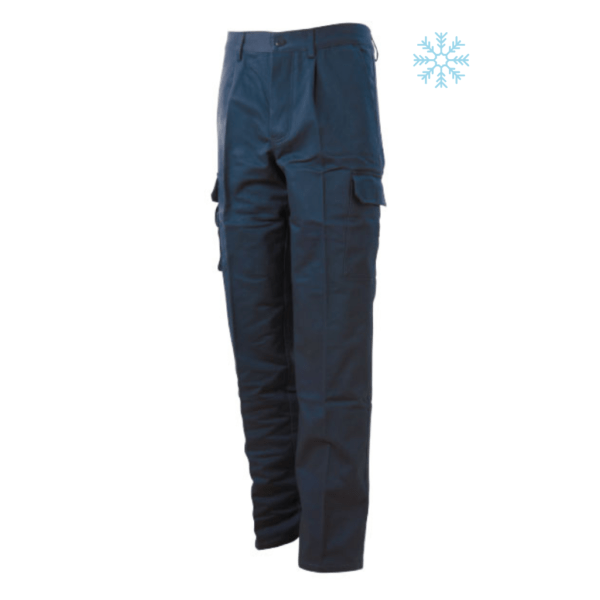 Pantaloni invernali multitasche plutone blu navy